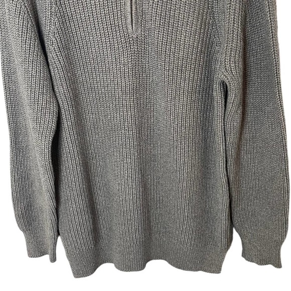 Goodlife Men’s 1/4 Zip Chunky Gray Sweater Size Medium - Picture 4 of 6